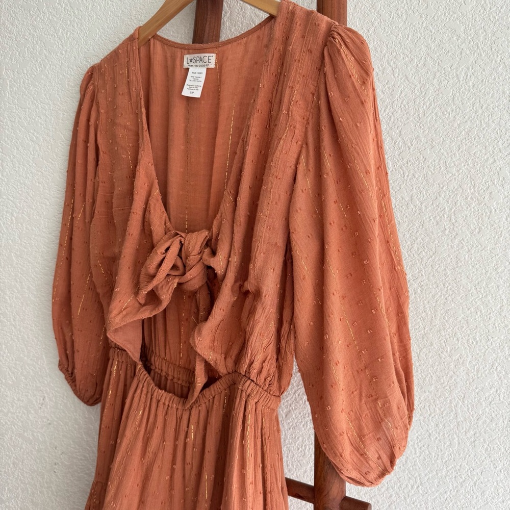 L*Space Stay Golden Beige Putty Tie Front Mini
Dress Size SP Small - Picture 8 of 12